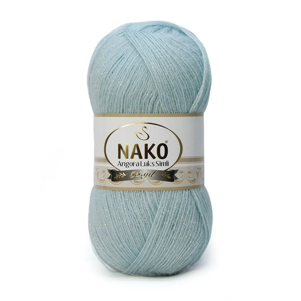 Nako Angora Luks simli, glitter, crochet knit yarn, Hobby Shopy