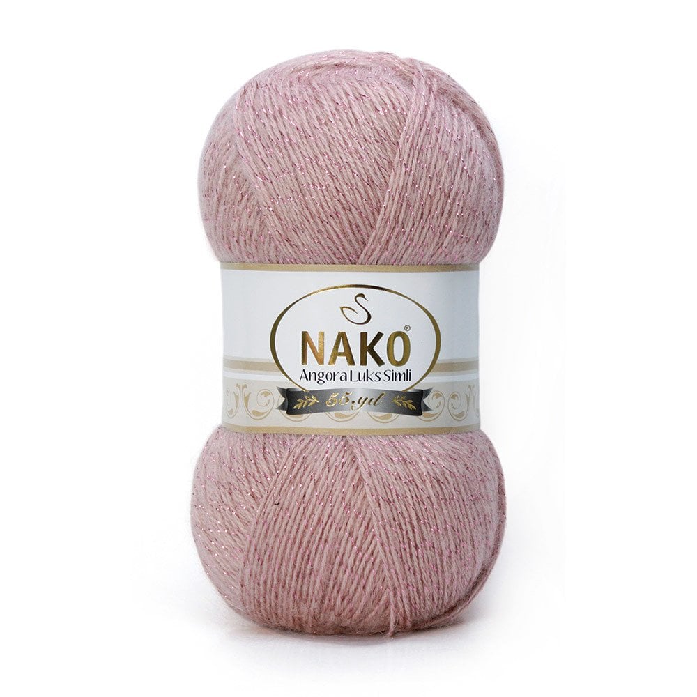 Nako Angora Luks simli, glitter, crochet knit yarn, Hobby Shopy