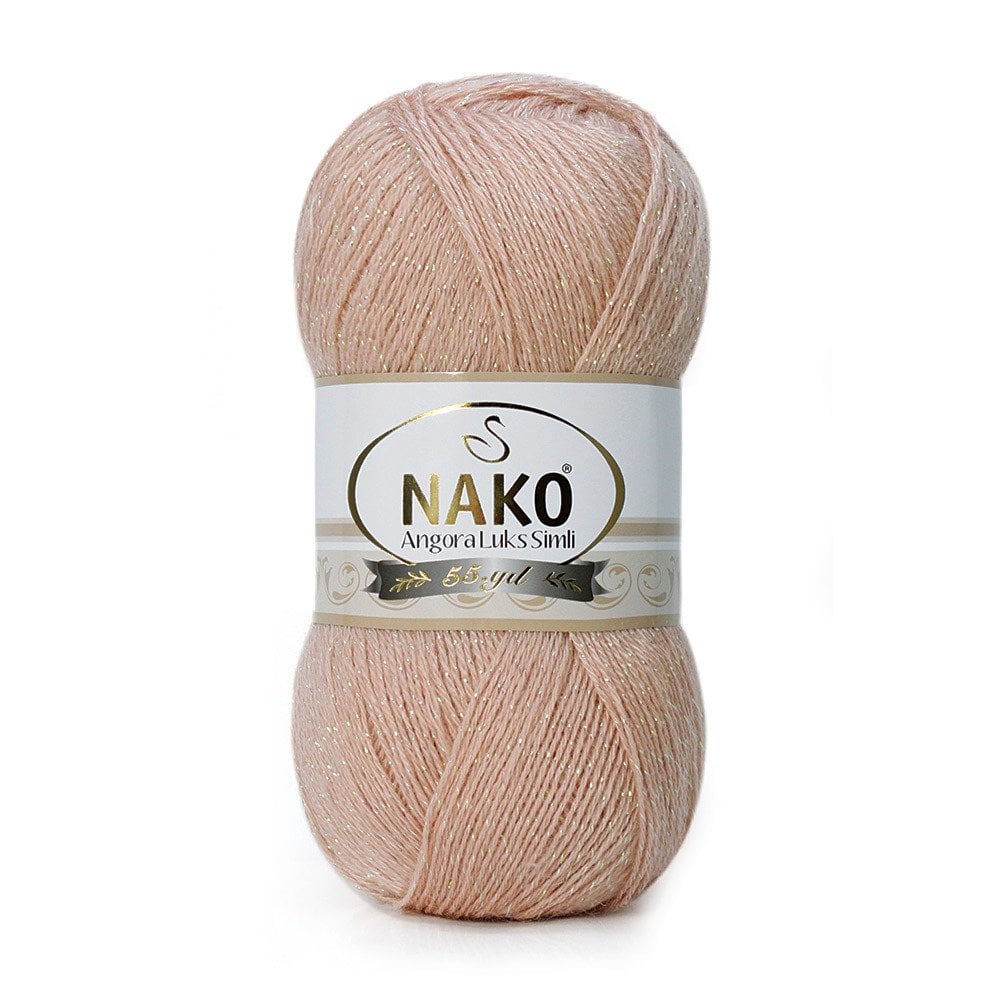 Nako Angora Luks simli, glitter, crochet knit yarn, Hobby Shopy