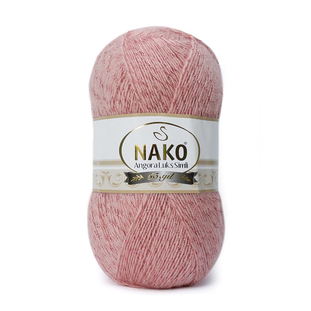 Nako Angora Luks simli, glitter, crochet knit yarn, Hobby Shopy