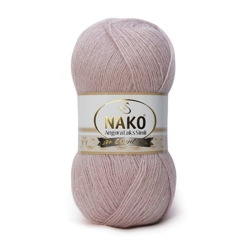 Nako Angora Luks simli, glitter, crochet knit yarn, Hobby Shopy