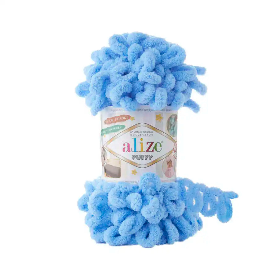 Alize Puffy Yarn, Finger Knitting