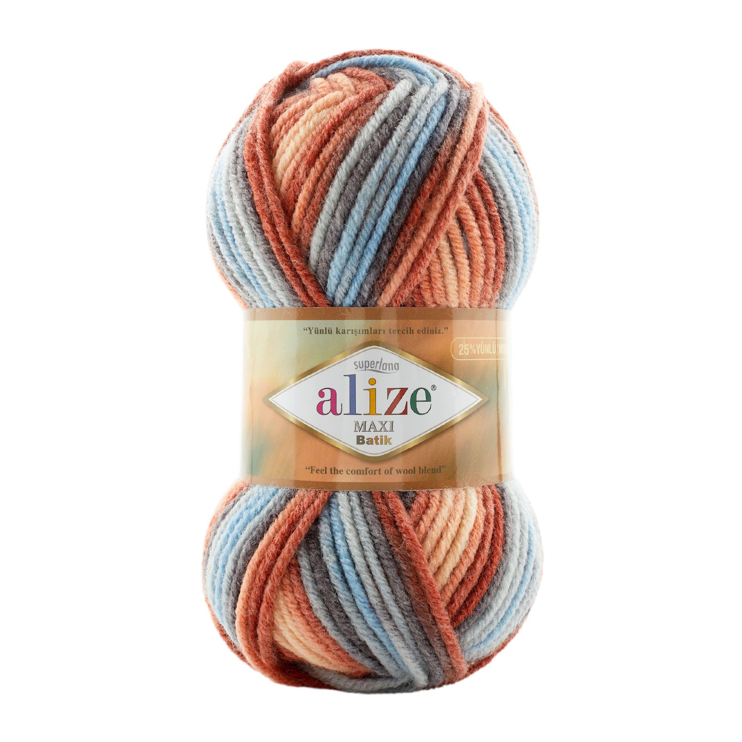 Alize Superlana Maxi Batik Yarn, Wool Hand Knitting, crochet, hilo, hobbyshopy