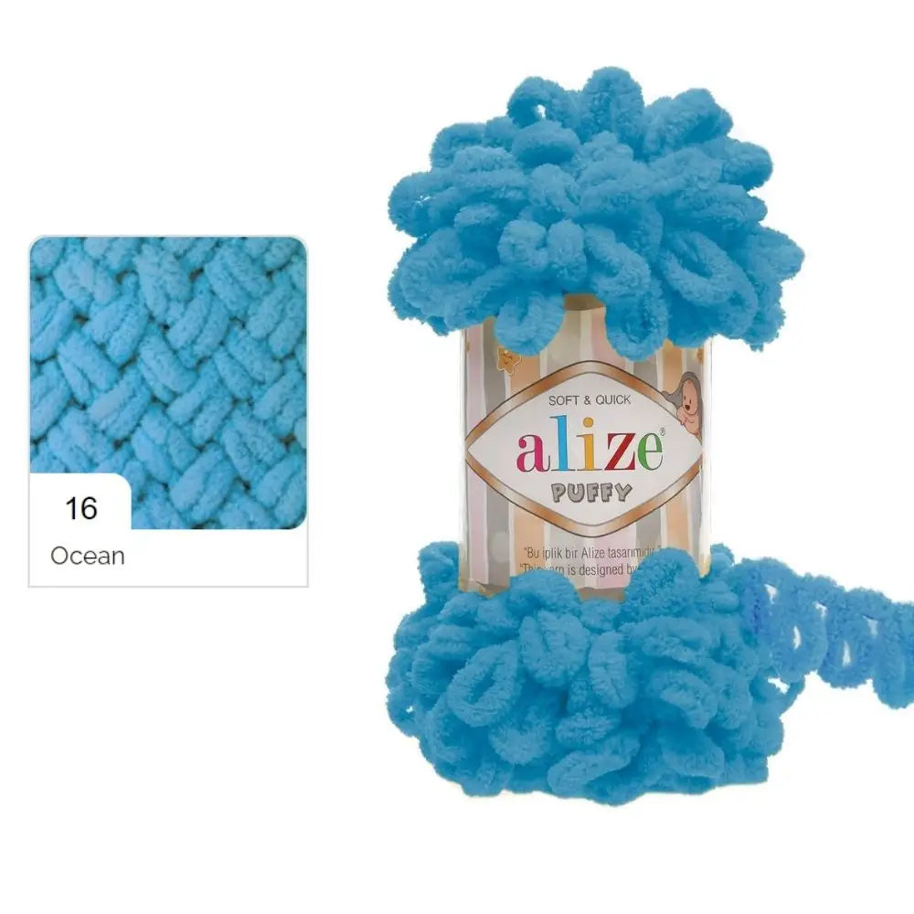 Alize Puffy Yarn, Finger Knitting