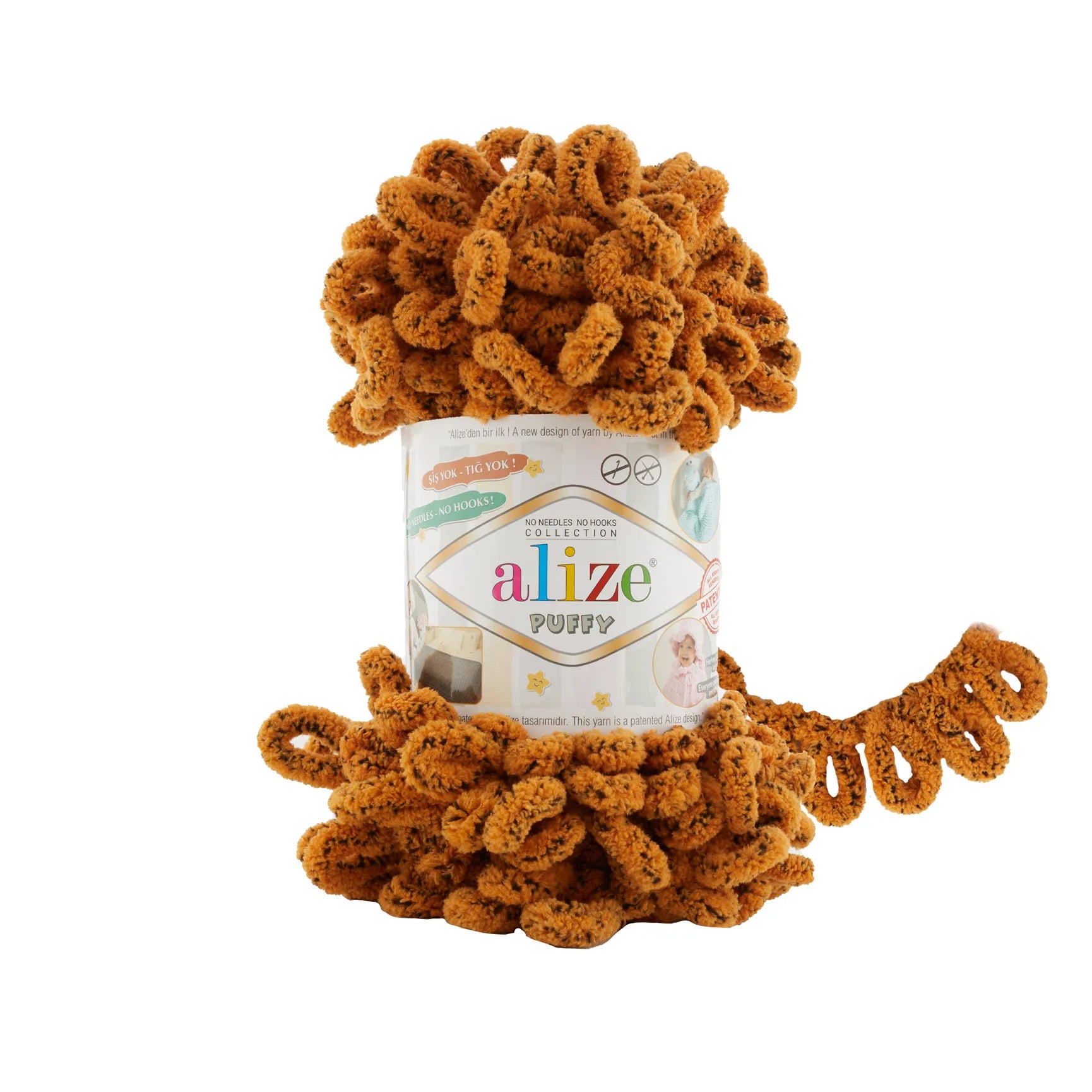 Alize Puffy Yarn, Finger Knitting