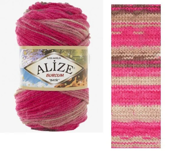 Alize Burcum Batik Hand knitting, crochet yarn, multicolor, hobby shopy