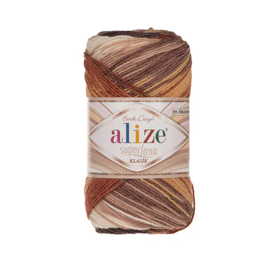 Alize Superlana Klasik Batik Yarn, Crochet, knitting, hobbyshopy