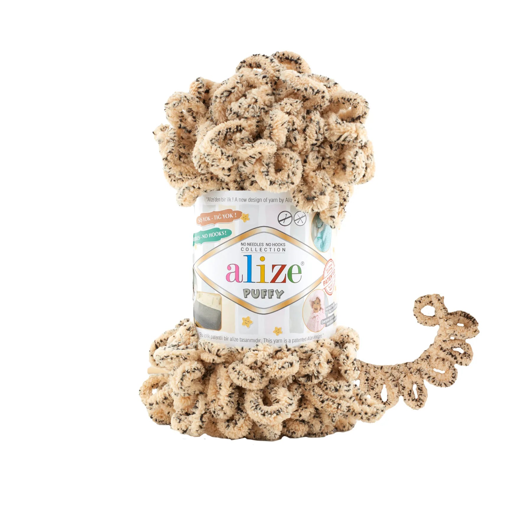 Alize Puffy Yarn, Finger Knitting