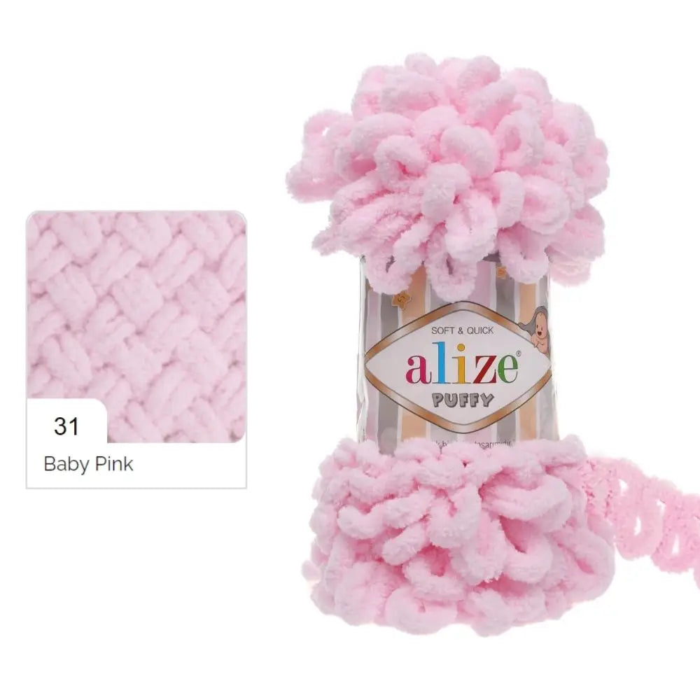 Alize Puffy Yarn, Finger Knitting