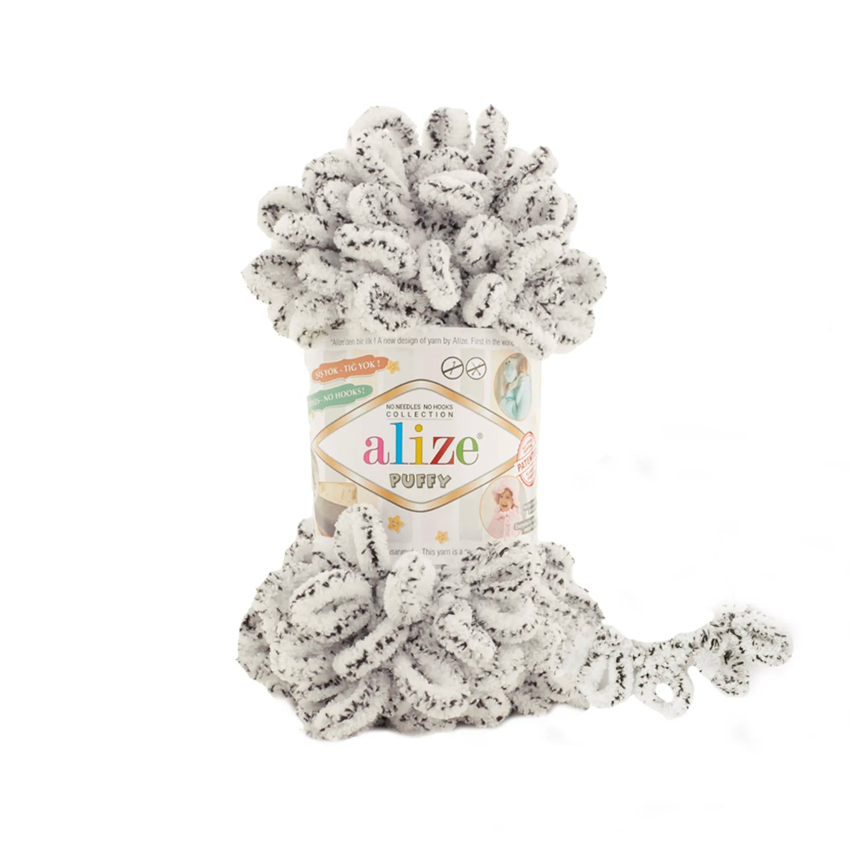 Alize Puffy Yarn, Finger Knitting
