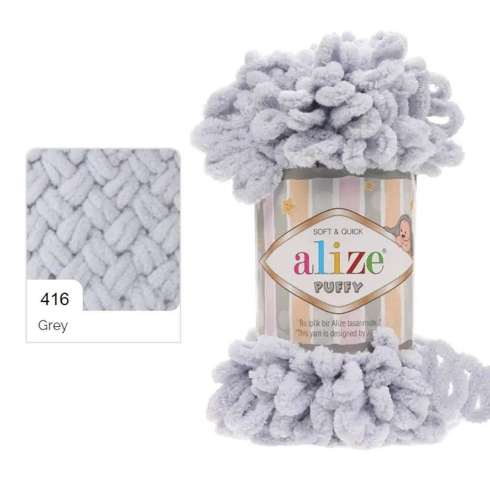 Alize Puffy Yarn, Finger Knitting