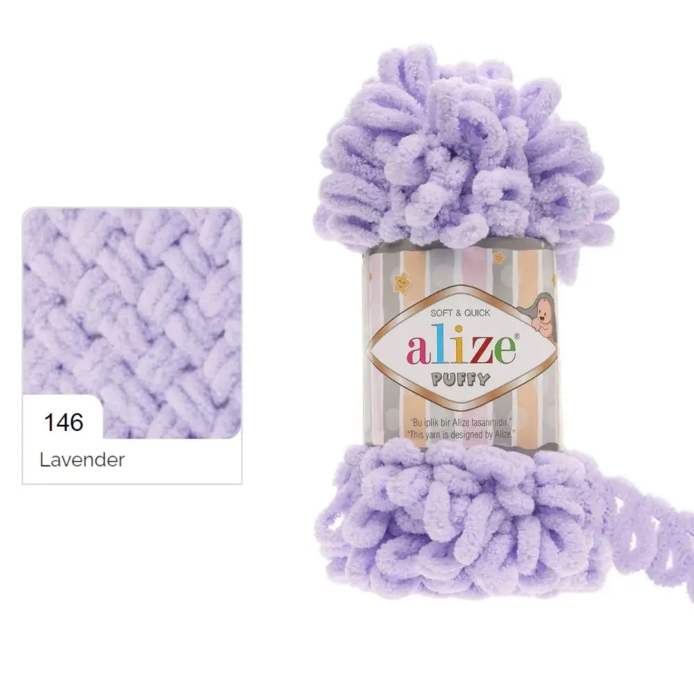 Alize Puffy Yarn, Finger Knitting