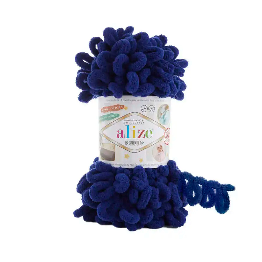 Alize Puffy Yarn, Finger Knitting