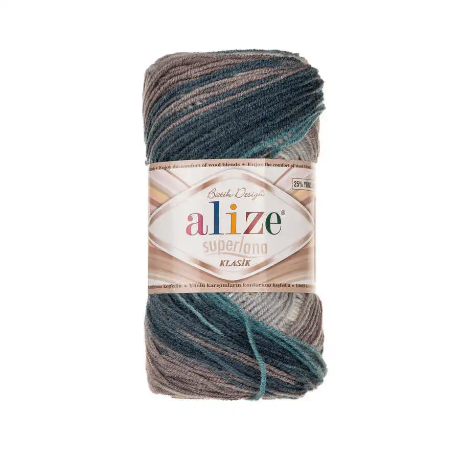 Alize Superlana Klasik Batik Yarn, Crochet, knitting, hobbyshopy
