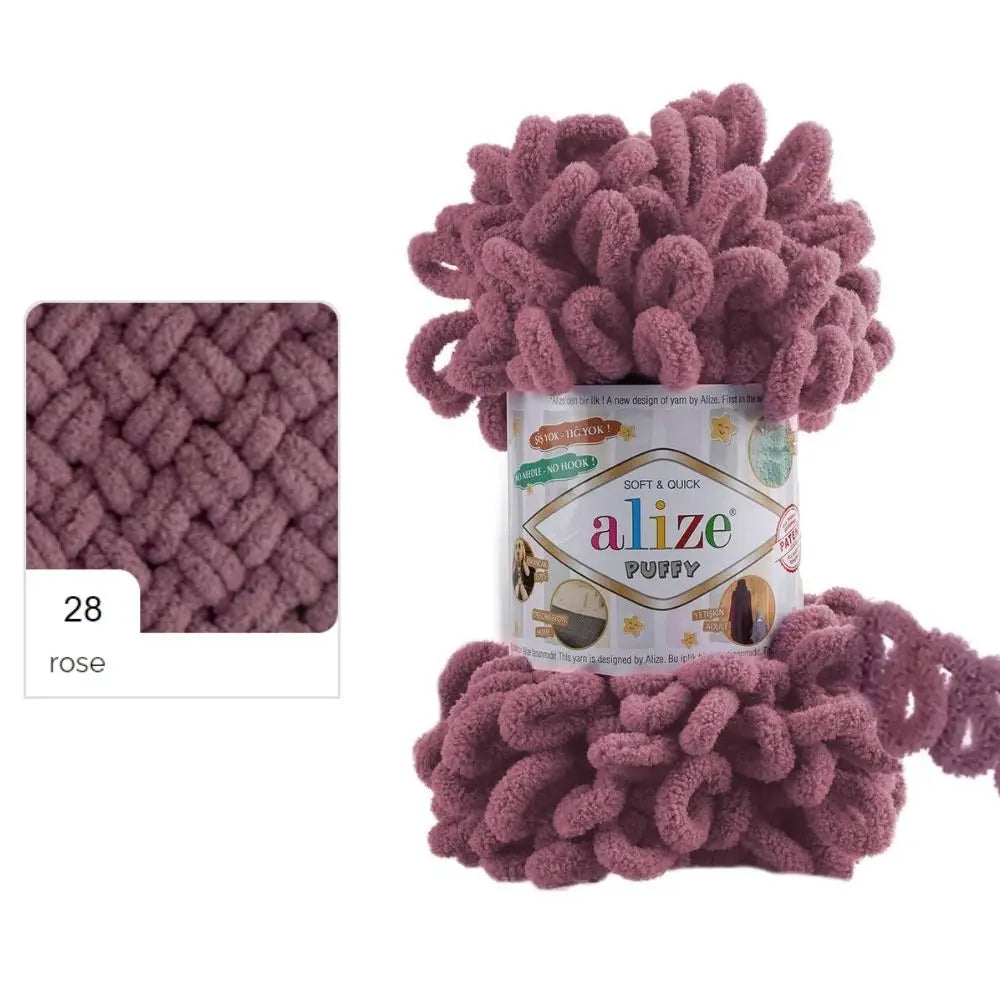 Alize Puffy Yarn, Finger Knitting