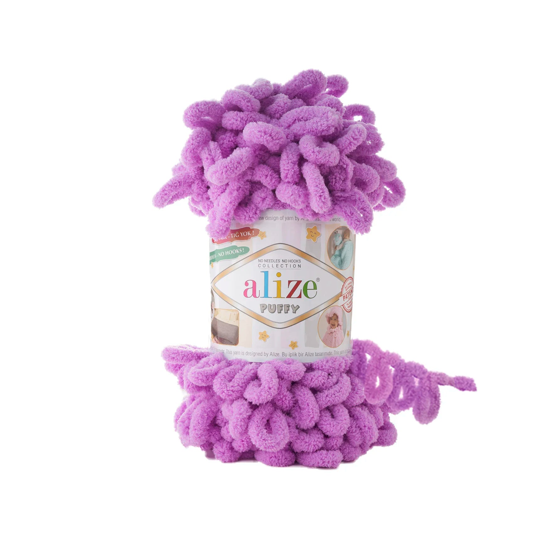 Alize Puffy Yarn, Finger Knitting