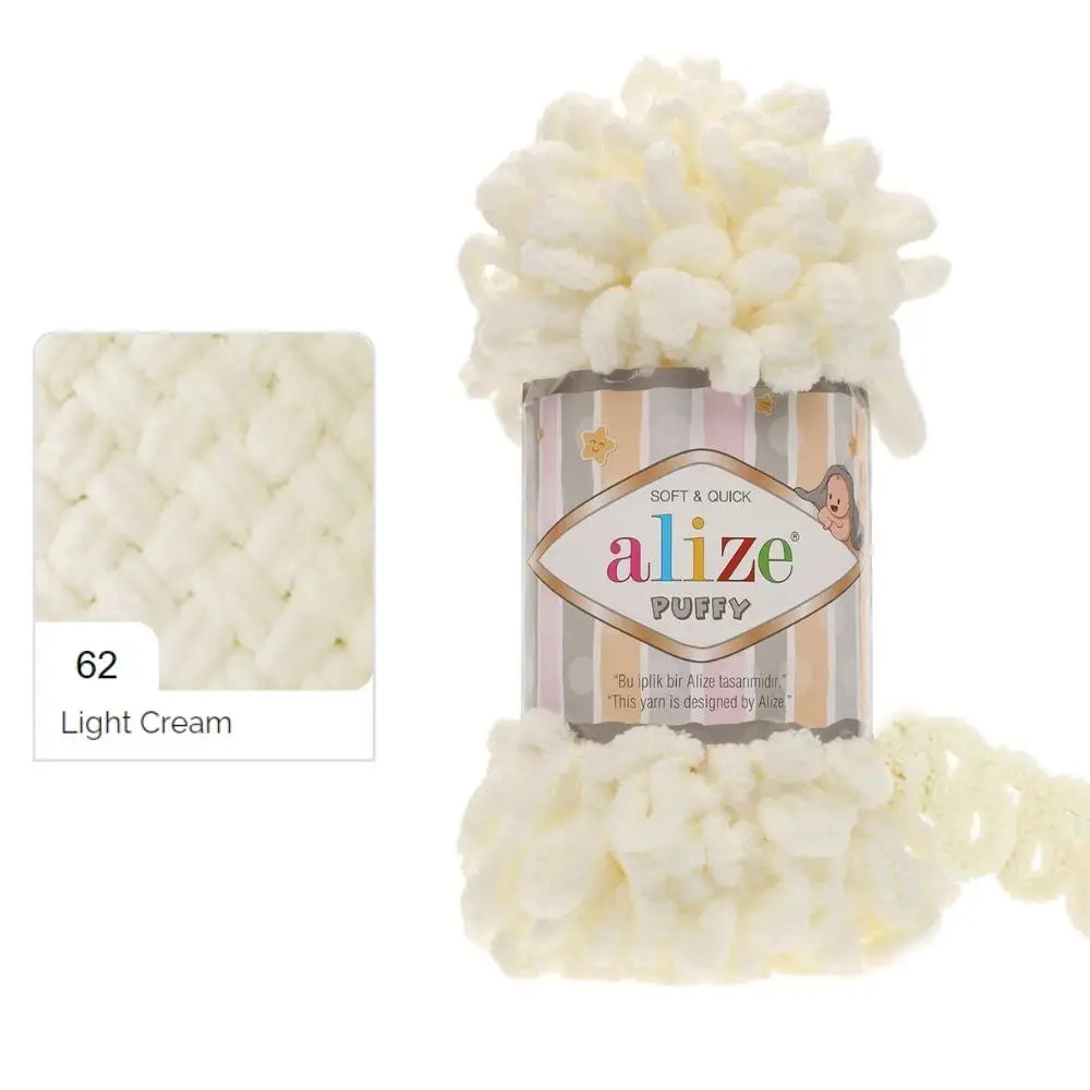 Alize Puffy Yarn, Finger Knitting