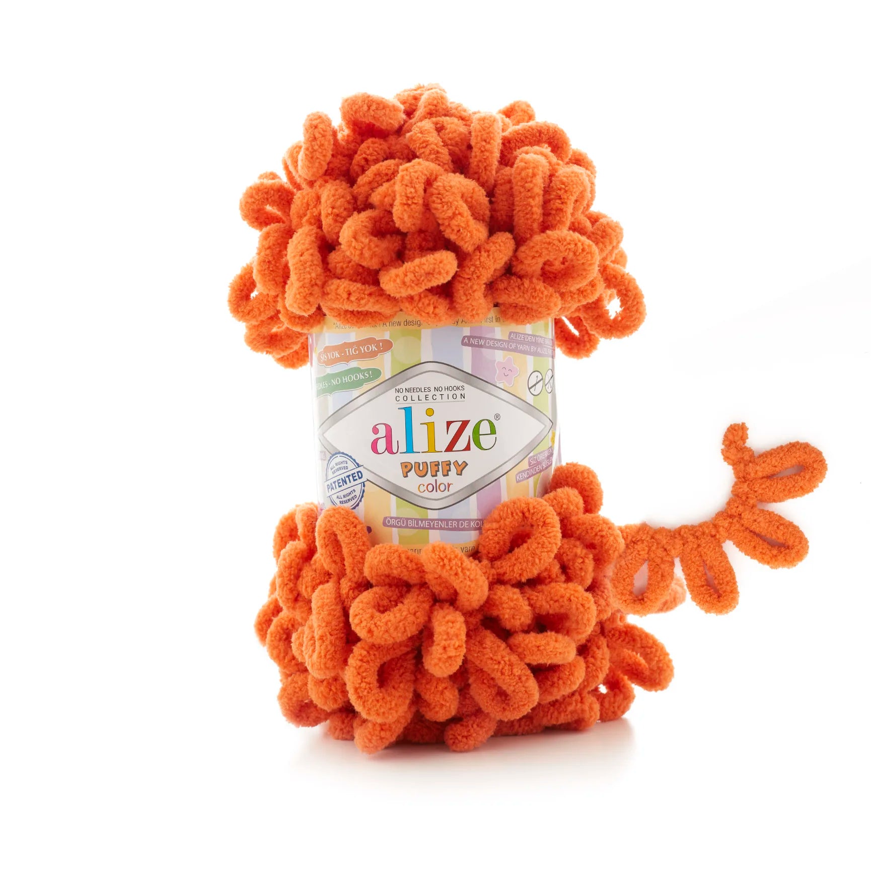 Alize Puffy Yarn, Finger Knitting