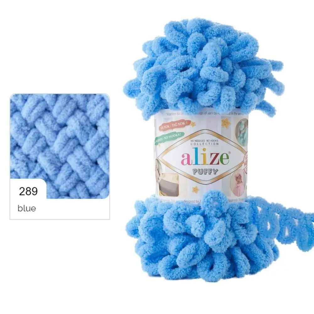 Alize Puffy Yarn, Finger Knitting
