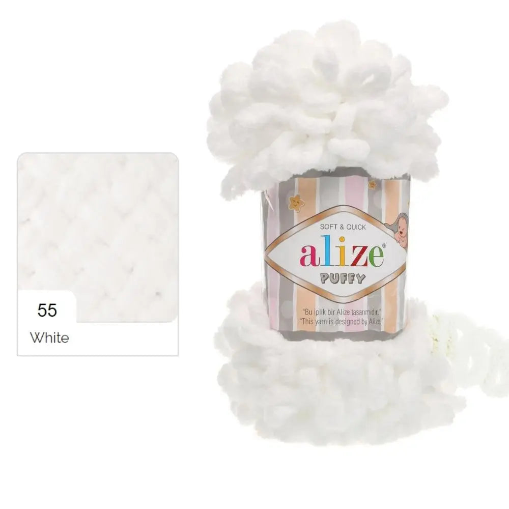 Alize Puffy Yarn, Finger Knitting