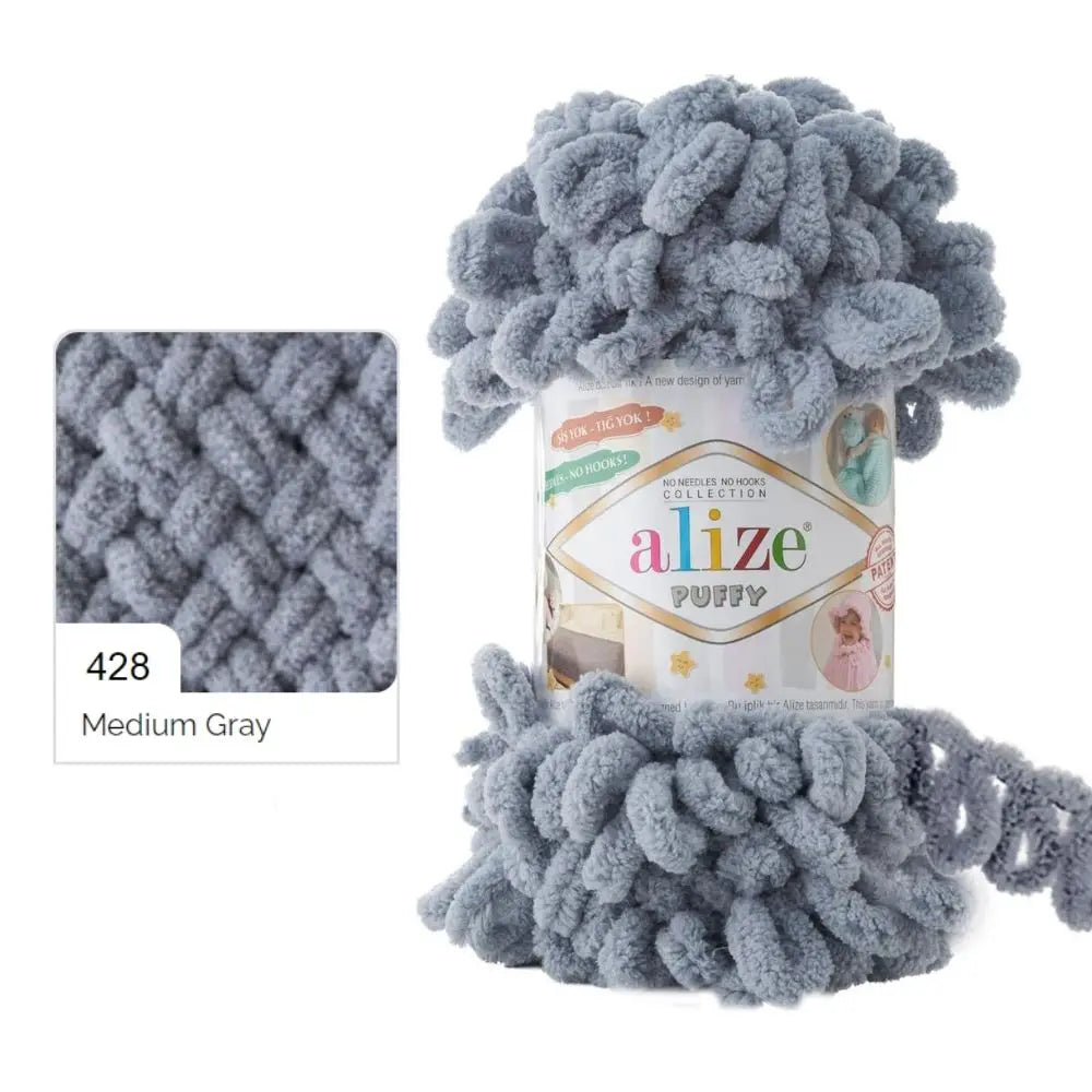 Alize Puffy Yarn, Finger Knitting