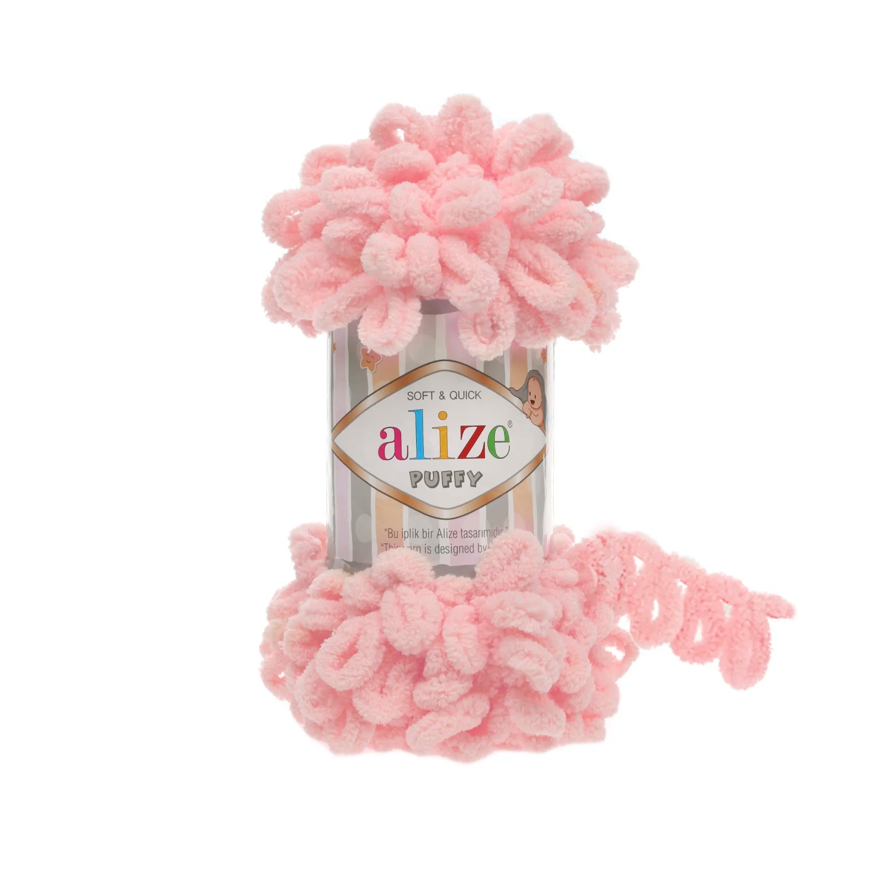 Alize Puffy Yarn, Finger Knitting