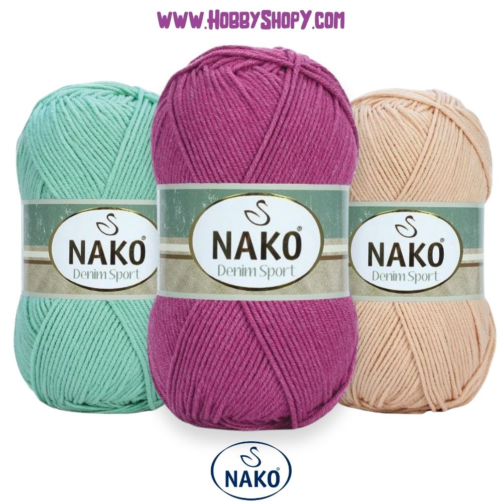 Nako Denim Sport, Jeans Yarn, Crcohet hand knitting yarn hobbyshopy